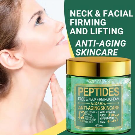 Peptides Face & Neck Firming Cream (12 Formulas), Retinol-Infused, Moisturizes for Anti-Aging Softness