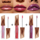 Moisturizing, Plump and Sparkling Lip Gloss, Water-Glossy Mirror Lip Glaze, Glitter Lip Makeup for Women Lip Oil Cosmetics Gifts