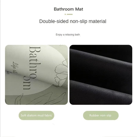 Special-shaped bathroom diatom mud floor mat household absorbent mat bathtub side anti-slip mat toilet door mat entrance mat