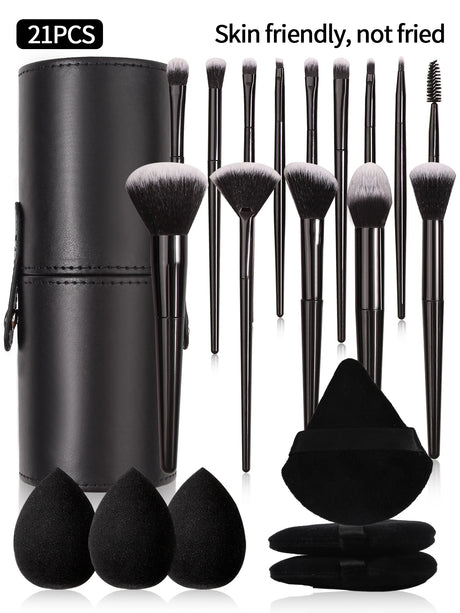 Black Makeup Brush Set Professional Super soft detail brush Blush Brush Foundation Concealer Eyeshadow Brush Women Beauty Tool