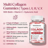 Collagen Complex Gummies, with Biotin & Vitamin C, Supports Skin, Hair, Nail, Joint Wellness, Gut Health & Digestion, Anti-Aging