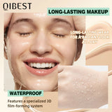 QIBEST 3D Full Coverage Concealer Long Lasting Liquid Concealer For Dark Circles Natural Finish Seamless Blend Under Eye Makeup