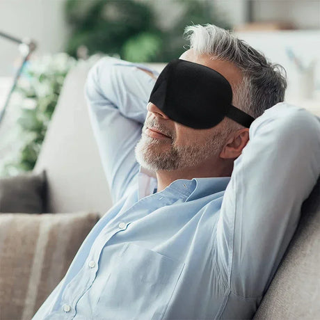 Comfortable Lightweight Eye Cover Soft 3D Contoured Sleeping Mask Breathable Eye Shade for Men and Women Night Travel Rest Aid