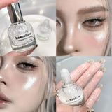 Diamond Ball Liquid Highlighter Flash Gloss Long Lasting Waterproof Glitter Brightening Makeup for Beach Hoilday Face Body