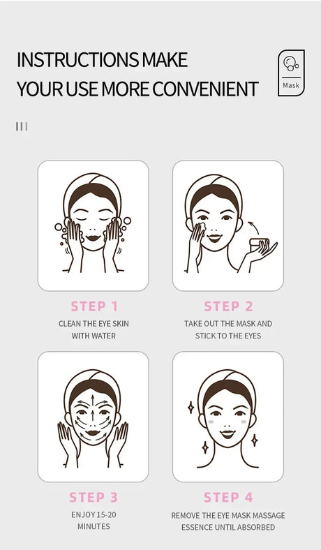 Collagen Eye Mask Essence Sakura Wrinkle Removing Eye Care Patches Fade Fine Line Anti Dark Circles Bag Anti-Puffiness Eye Care