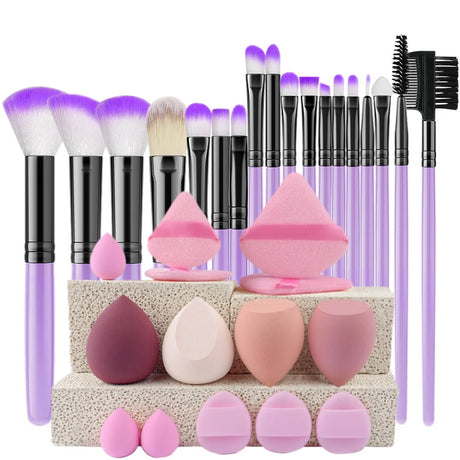 18PCS Women's Makeup Brushes Set - Eye Shadow Foundation Blush Cosmetic Brushes Soft Make up Tools with Storage Bag