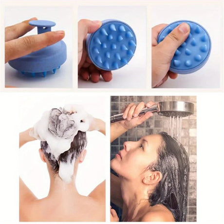 1pc Silicone Shampoo Brush Body Massage Brush Bath Shower Brush Salon Hairdressing Tool Scalp Massage Comb Hair Washing Brush