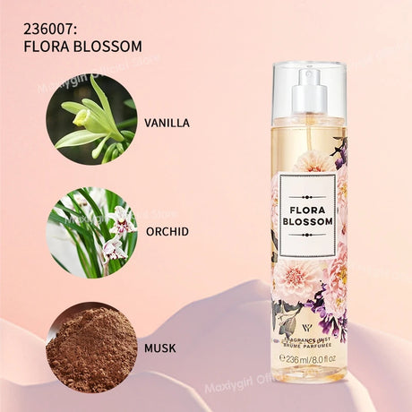Women's Long Lasting Light Fragrance Victoria Fragrance Body Spray With Various Flavors Skin Care 236ml