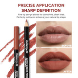 4pcs/Set lip liner set and eyeliner set Nude Brown Collection Long-lasting Matte Waterproof Lipstick Set Women'S Lip Cosmetics