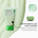 Green Tomato Mud Mask Cleansing Blackhead Pore Improve Rough Oil Control Moisturize Brighten No Irritation Facial Clay Cleanser