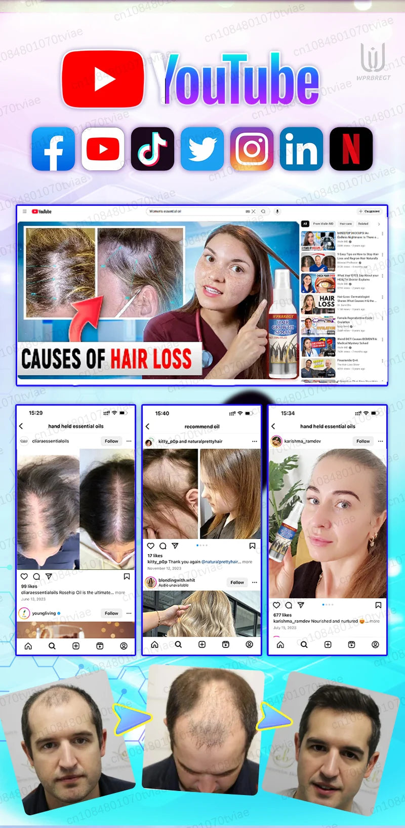 hair water spray, vitamin C penetration, hair care, to meet the needs of most people,100% satisfaction