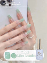 MN 12ML Selling Mint Mambo Gel Nail Polish ilky Green Blue-green Series Gel Polish Blue Nails Green Nail Summer Nail Spring Nail