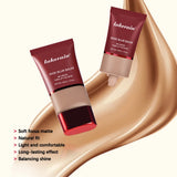 5 Colors Matte Liquid Foundation Base Sweat Resistant Smooth Cover Blemish Pores Natural Matte Finish Lightweight Face Makeup Cosmetic Base