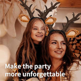 1PC Reindeer Hair Hoop for Adults & Kids, Cute Antler & Ear Costume Accessory - Suitable for Christmas & Autumn/Winter