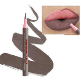 Matte Lip Liner Pencil Waterproof Smooth Application Smudge-Proof Moisturising Highly Pigmented 6 Colors Lip Contouring Makeup