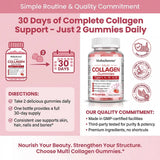 Collagen Complex Gummies, with Biotin & Vitamin C, Supports Skin, Hair, Nail, Joint Wellness, Gut Health & Digestion, Anti-Aging