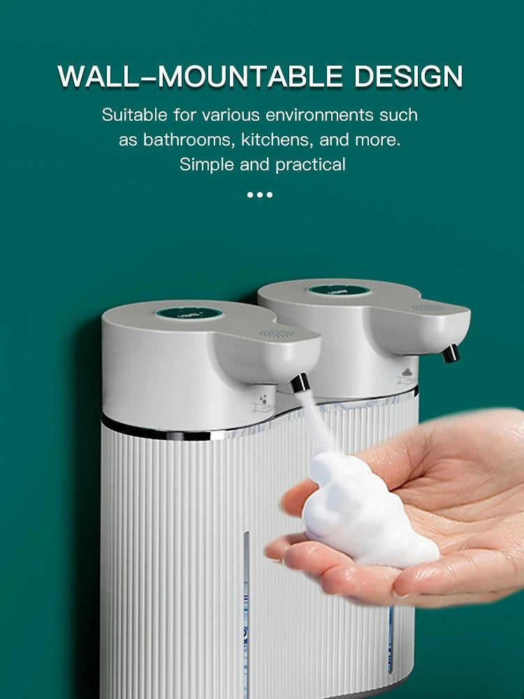 Double-Head Touchless Foam/Gel Infrared Induction Electric Automatic Senor Soap Dispenser Wall-Mounted Hand Washing Pump Machine
