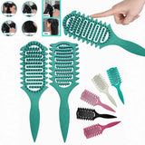 Curly Comb Curl Define Styling Brush Hollow Out Detangling Hair Brush Tangled Wet Curly Hair Comb Shaping Curls Hairdressing