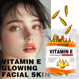 Vitamin E Deep Moisturizing Capsule Essence, Hydrates and Smooths Skin, Contains Plant-Based Squalane, Vitamin C, Deep Hydration and Skin Brightening Essence (0.4Gx30 Capsules)/Bag-1 Bag