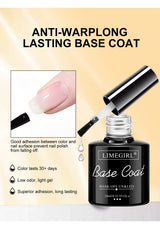 LIMEGIRL 3pcs/Kit Nail Art Soaking Base Coat Clear Coat Nail Polish with Cuticle Nail Care Softener UV Gel Multipurpose Nail Kit