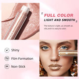 QIBEST Metallic Glitter Liquid Lipstick Makeup Waterproof Lip Gloss Long-lasting Shimmer Metal Diamond Lip Glaze Tint Charming