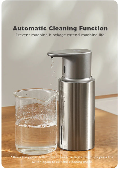 480ml Kitchen Soap Dispenser Automatic Sensor Hand Sanitizer Machine Intelligent Electric Body Wash Soap Dispenser 304 Stainl