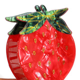Creative Acetate Strawberry Shark Hairpin Women's Girls Cute Acetate Fruit Accessories Tool Hair Clip Claw For Fixed Headress