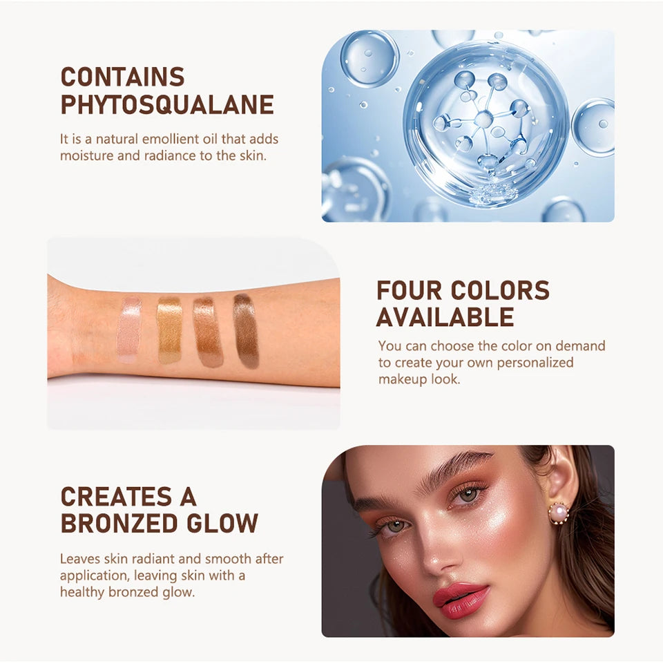 Glow Bronzing Drops Face Peptide Serums Liquid Bronzer Cream Hydrating Makeup For An Everyday Radiant Glow Summer Glow