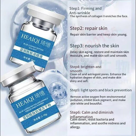 High Purity 98% Blue Copper Peptide Essence Facial Anti-Aging Repair Polypeptide Active Hyaluronic acid Moisturizing Skin Care