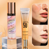 Mercilen Three-Color Isolation Makeup Primer Set, Containing Hyaluronic Acid, Plant Squalane, and Pearl Extract for Oil Control and Moisturizing, Minimizing Visible Pores, Long-Lasting Hydration and Radiance, and Long-Lasting