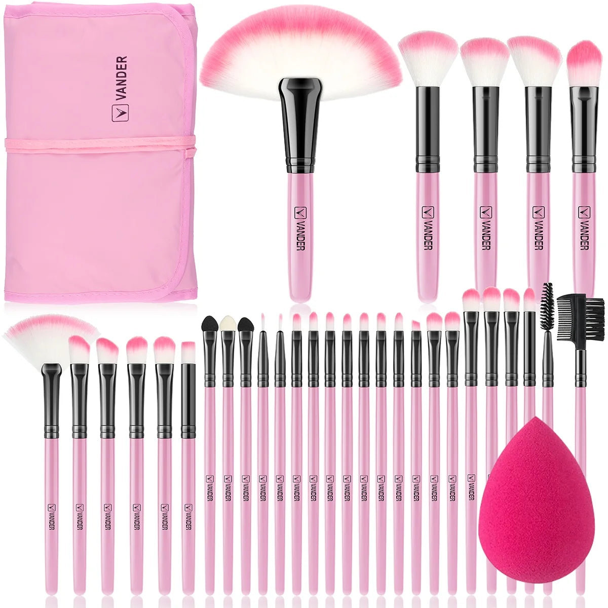 10-32PCS Makeup Brush Set Soft Fluffy Powder Foundation Contour Blush Concealer Eye Shadow Blending Makeup Kit Women Beauty Tool