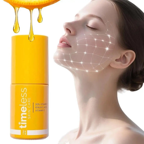 Timeless 20% Vitamin C Serum with Ferulic Acid & Vitamin E, Hydrating & Firming Face Serum, 30ml Antioxidant Skin Care