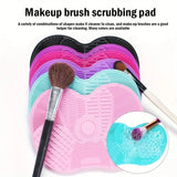 1pcs Silicone Apple-Shaped Makeup Brush Cleaner Pad With Suction Cup For Effective Cosmetic Tool makeup brush cleaning agent pad