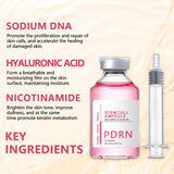 Stem Cell Ampoule Essence, Pink PDRN Ampoule, Collagen Moisturizing Anti-Aging Essence