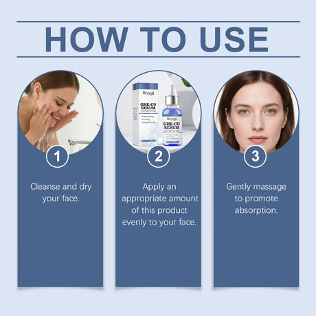 30ml Copper Peptide Serum GHK-Cu Face Firming Lifting Fade Fine Lines Shrink Pores Barrier Repair Hyaluronic Acid Moisturizer