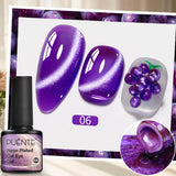 PUENTE 7.5ML Nude Shade Moonlight Cat Magnetic Gel Nail Polish Ultra-Bright Cat Eye Soak Off UV Semi-Permanent Varnish Manicure