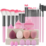 18PCS Women's Makeup Brushes Set - Eye Shadow Foundation Blush Cosmetic Brushes Soft Make up Tools with Storage Bag
