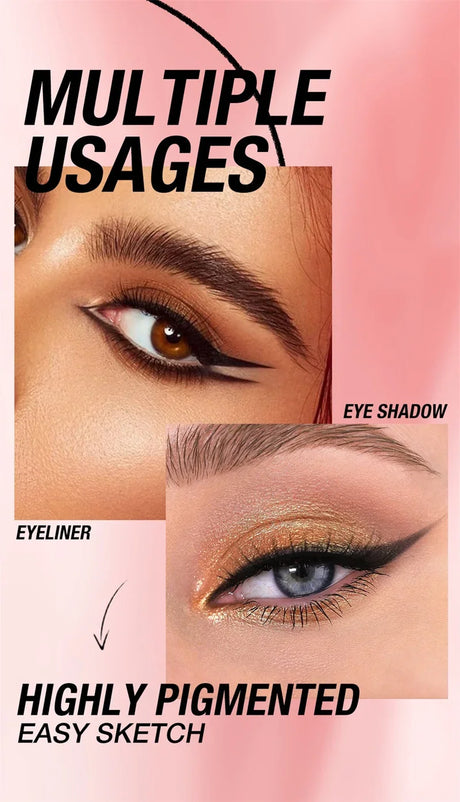 12-Color Fashion Eyeliner Pencil Smokey Punk Style Eye Liner Pen Long-lasting Waterproof Perform Stage Makeup Eyeshadow Stick