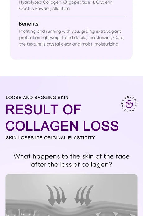 Collagen Anti Wrinkle Facial Mask Anti Aging Fade Fine Lines Firm Skin Moisturizing Brightening Smooth SkinCare Korean Cosmetics