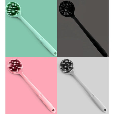 Silicone Shower Brush Body Exfoliating Dry Brushing Bathroom Back Bath Brush for Shower Brush for The Back