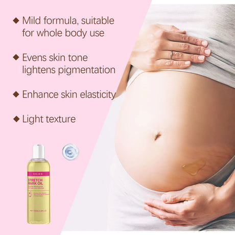EELHOE Vitamin E Skin Care Oil Remove Pregnancy Stretch Marks Postpartum Care Elastic Skin Firming Collagen Body Care Oil 100ml