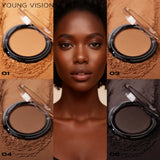 Professional matte contour powder tray creates a 3D facial contour, with long-lasting bronzing powder for setting makeup