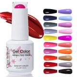 Clou Beaute Gel Color Hema TPO Free 15ml Gel Nail Varnish Soak Off UV Gel Polish Nail Art Manicure Lacquer Nail Art Jelly Gel