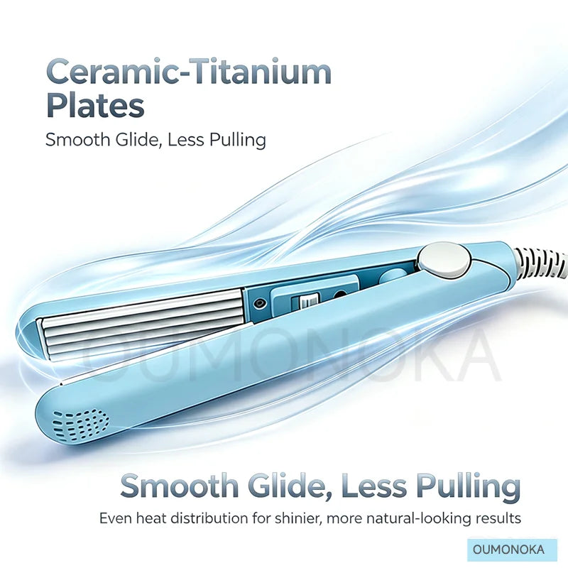 3-in-1 Curling Iron Hair Styler Clips Flat Crimper Professional Styler Styling Tools Waver Brush Waver Straightener Hair Curler