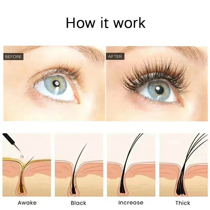 Fast Eyelash Growth Serum 7 Days Lashes Eyebrow Enhancer Product Longer Fuller Thicker Extension Treatment Lash Lift Care Makeup