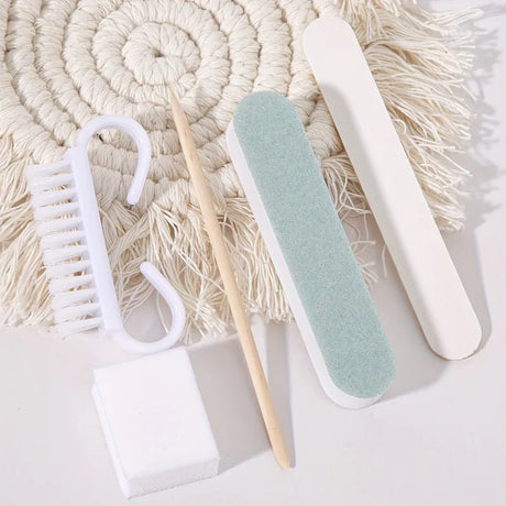 1pack ,Manicure And Pedicure Set, Mini Nail File And Orange Nail Stick Set