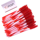 YGirlash 50Pcs Lash Swans Crystal Eyelash Applicator Disposable Diamond Handle Nylon Mascara Wands Brush Cosmetic Tools