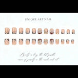 Y2K Cool Girl 3D Embossed Leopard French Press On Nails 24Pcs European Style Self Adhesive Reusable False Nails Daily Party Beauty Accessory