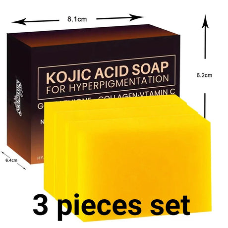 100g Turmeric Kojic Acid Bath Soap Glutathione Collagen Hyaluronic Acid Handmade Cleansing Soap for Hand Face and Body