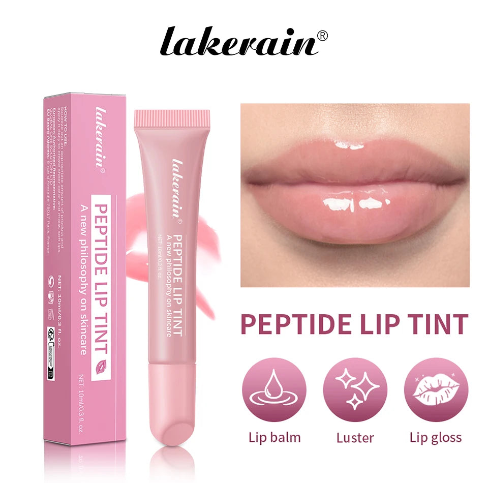10ml Peptide Lip Mask Gel Moisturizing Lip Treatment Soften Dry Flaky Lips Lipstick Base Primer Nourishing Lip Cream Daily Lip Care Cosmetic For Women Girls